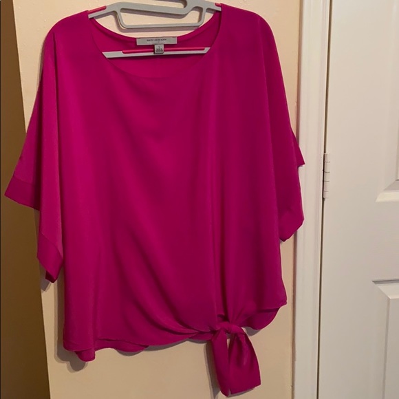 Andrew Marc Tops - Andrew Marc Hot pink Oversize Blouse💗
